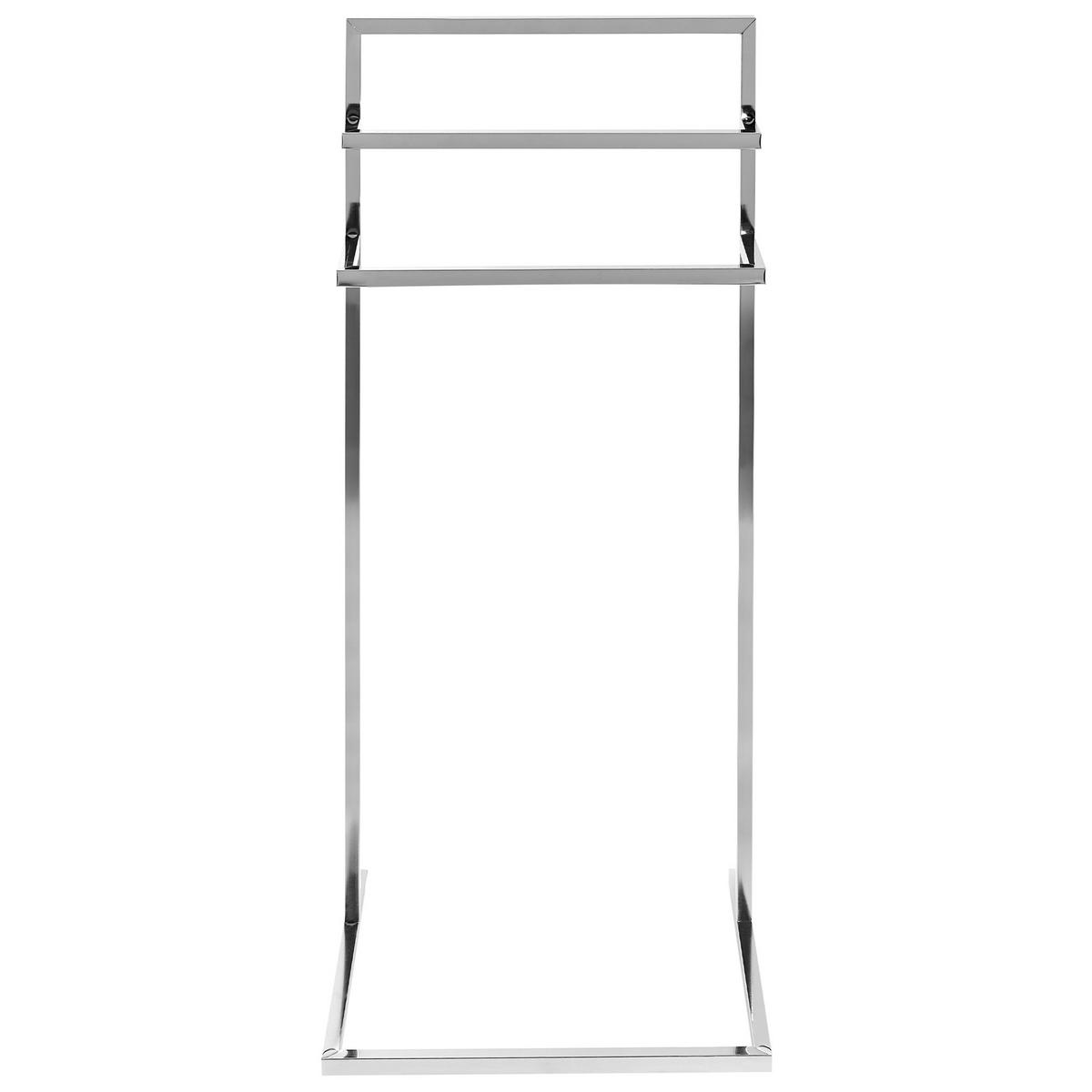 HANDTUCHSTÄNDER Metall Silber Melincue - Silberfarben, Metall (40/87/35cm) - Beliani