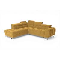 ECKSOFA Bastien Max Mit Schlaffunktion - Gelb, Holzwerkstoff/Textil (225/260cm) - Fun Möbel