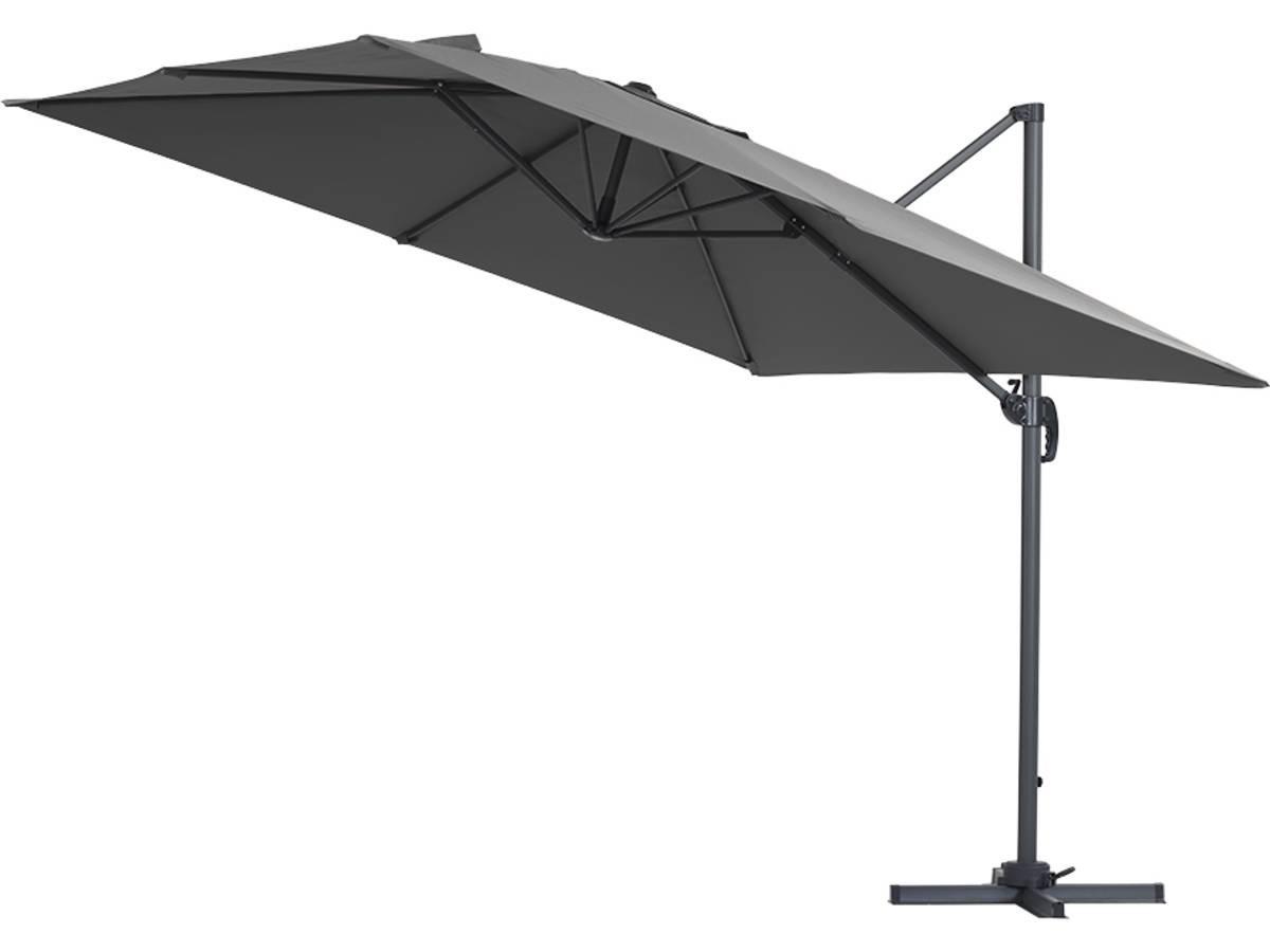 SONNENSCHIRM sun 3 Grau - Grau, Metall (300/300cm) - Habitat Garten