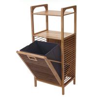 REGAL MIT WÄSCHEKORB Braun - Braun, Holz (40/95/30cm) - MCW
