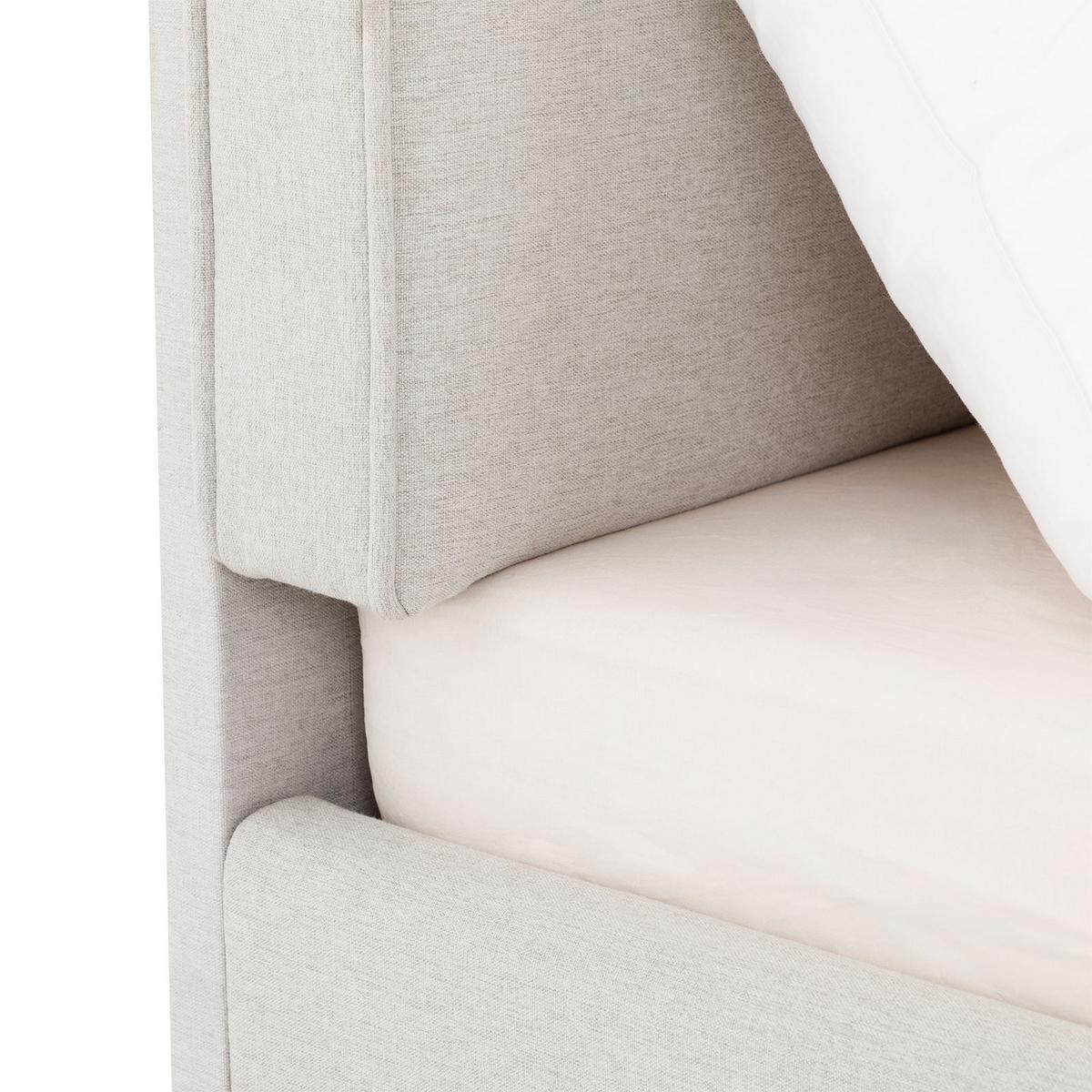 POLSTERBETT LATINI 160x200 cm hellgrau - Hellgrau, Textil (160/200cm) - IDIMEX