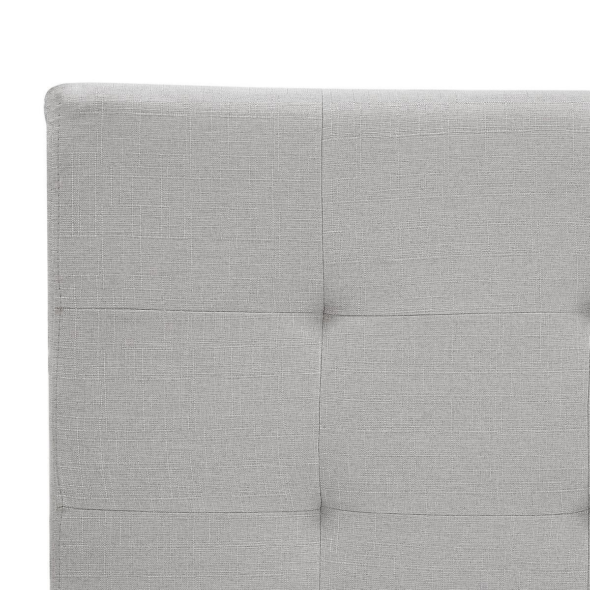 POLSTERBETT mit Lattenrost 180x200 cm Grau La Rochelle - Hellgrau, Textil (180/200cm) - Beliani