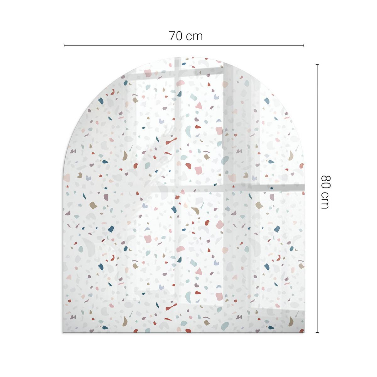 GLASPLATTE für Kamin 80x70 cm - Weiß, Glas (80/70/0.4cm) - TULUP