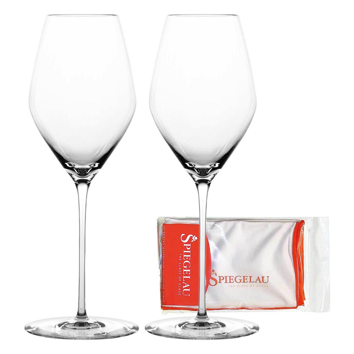 Spiegelau CHAMPAGNERGLÄSER + POLIERTUCH Hi-Lite transparent 347 ml 2er Set online kaufen ➤ mömax