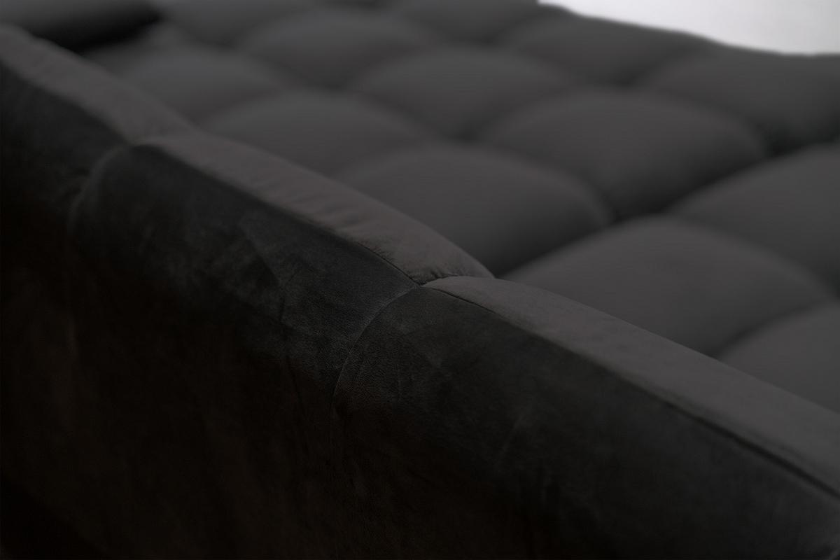 BIG SOFA VIVIEN Schwarz Velvet - Schwarz, Kunststoff/Textil (296/85/178cm) - KAWOLA