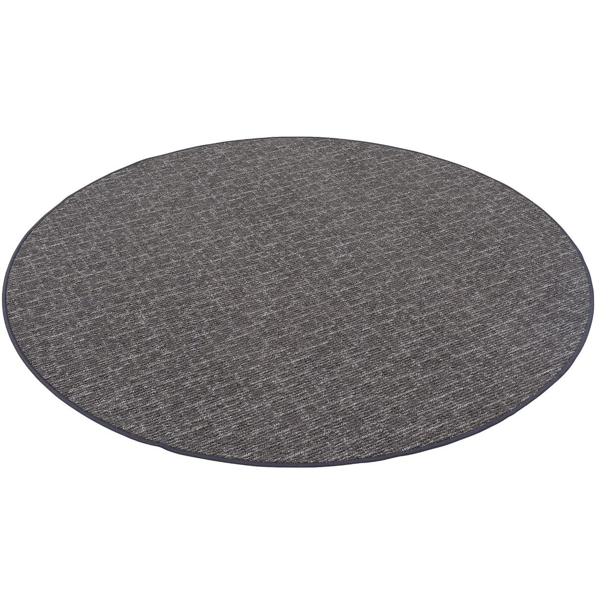 SCHLINGEN DESIGNER TEPPICH NIVA RUND - Anthrazit, Textil (200/200cm) - Snapstyle