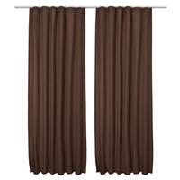 VORHANG Amelie TK mit Kräuselband 140x245cm Braun (2tlg) - Braun, Textil (140/245/1cm) - Beautissu 