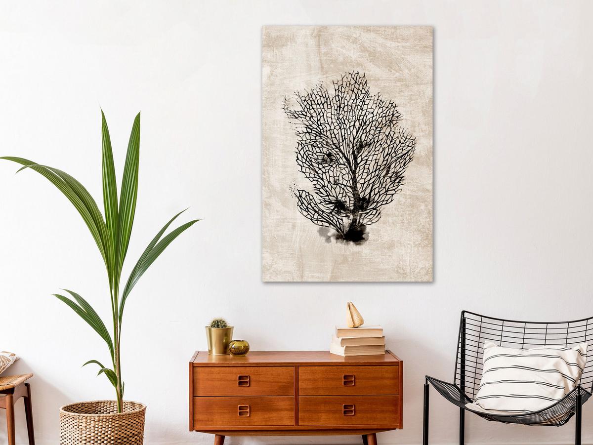 KUNSTDRUCK Schwarz 60/90 cm - Schwarz/Braun, Textil (60/90cm) - KUNSTLOFT