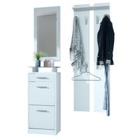 GARDEROBE Loret Front in Weiß matt - Weiß, Holzwerkstoff (140/200/23cm) - Vladon