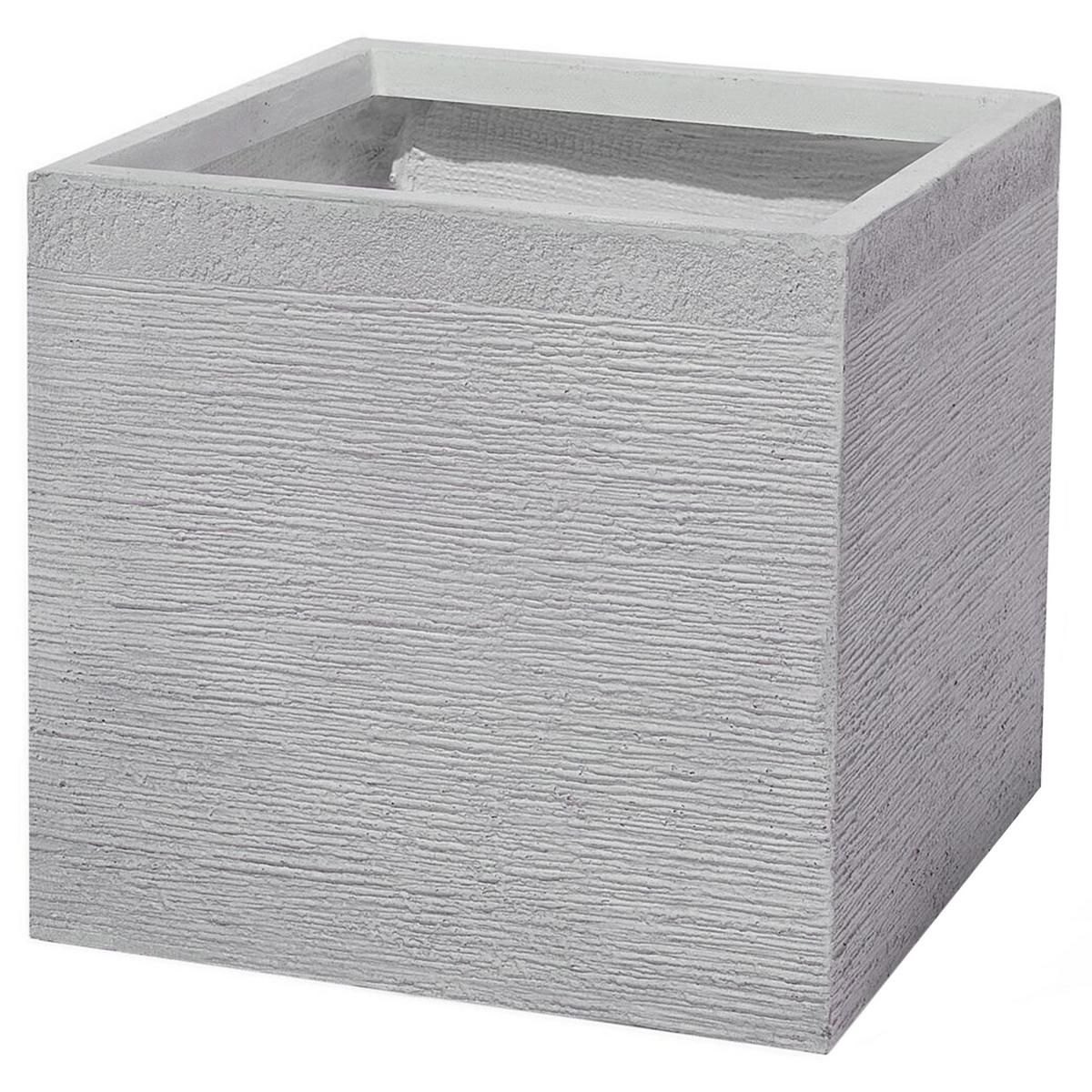 BLUMENTOPF Weiß Paros - Weiß, Naturmaterialien (38cm) - Beliani