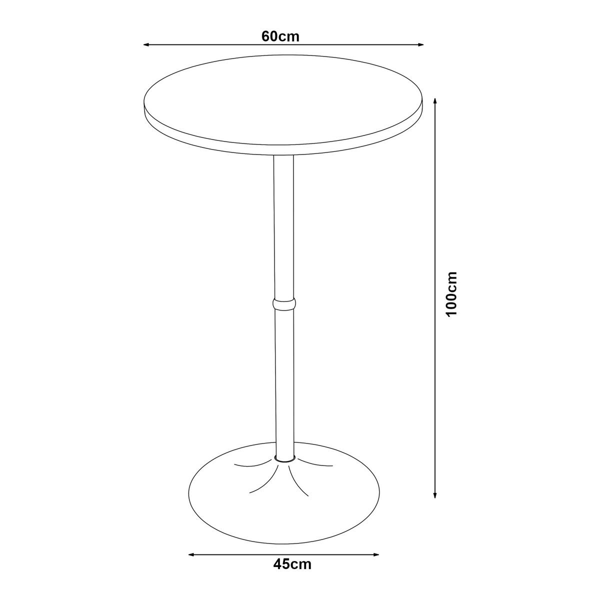BARTISCH Vantaa - Walnussfarben/Schwarz, Holzwerkstoff/Metall (60/60/100cm) - [en.casa]
