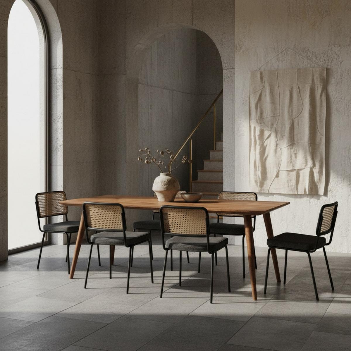 ESSTISCH Massivholz Braun Landhausstil Handgefertigt, Braun 160x80x76 cm - Braun, Holz (80/160/76cm) - KADIMA DESIGN
