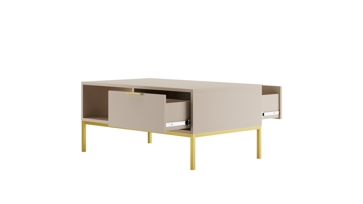COUCHTISCH Austin 60/45/100 - Kaschmir/Goldfarben, Holzwerkstoff (100/60/45cm) - RAUMHIRSCH FURNITURE