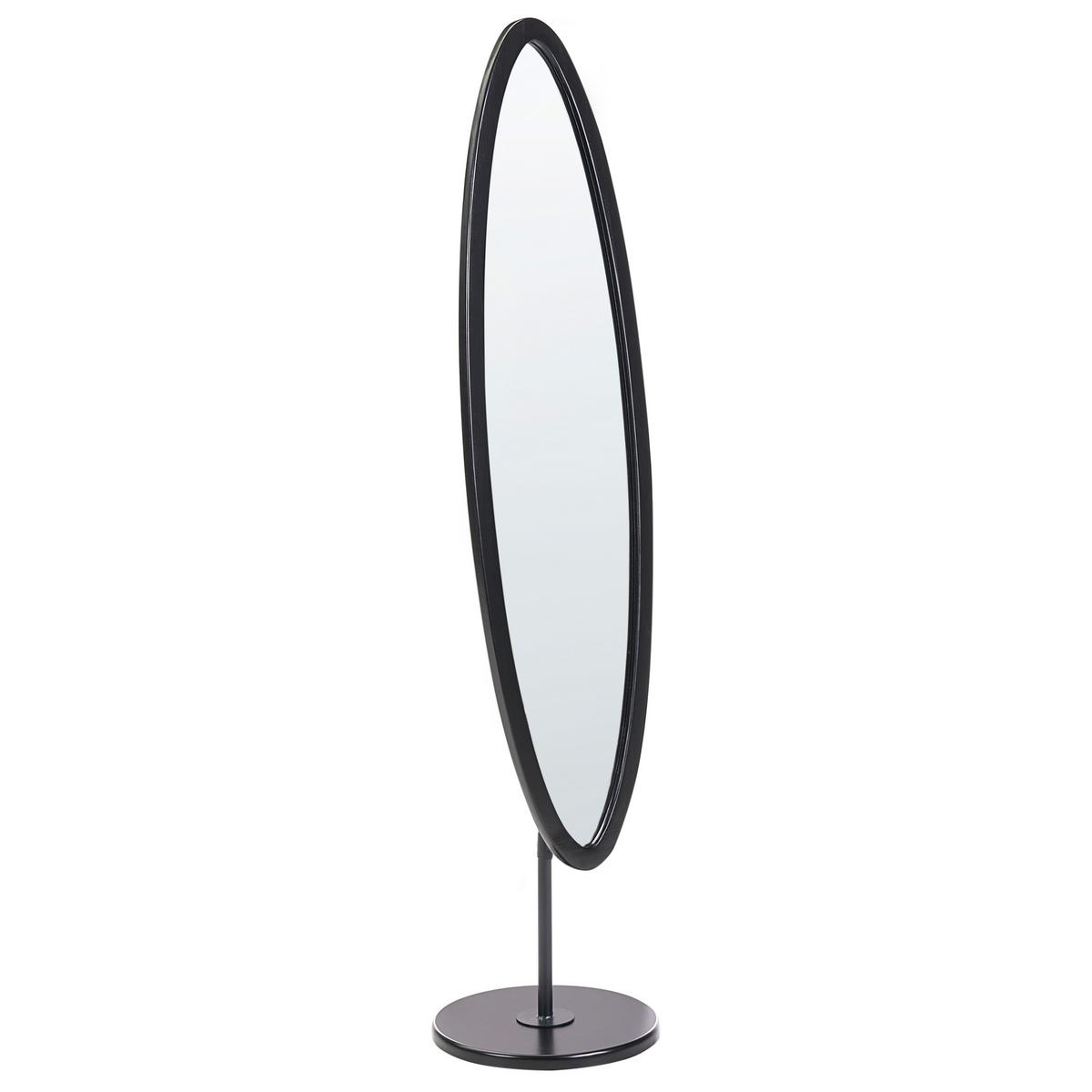 STANDSPIEGEL 167 cm Schwarz Louvigny - Schwarz, Holzwerkstoff (40/167/38cm) - Beliani
