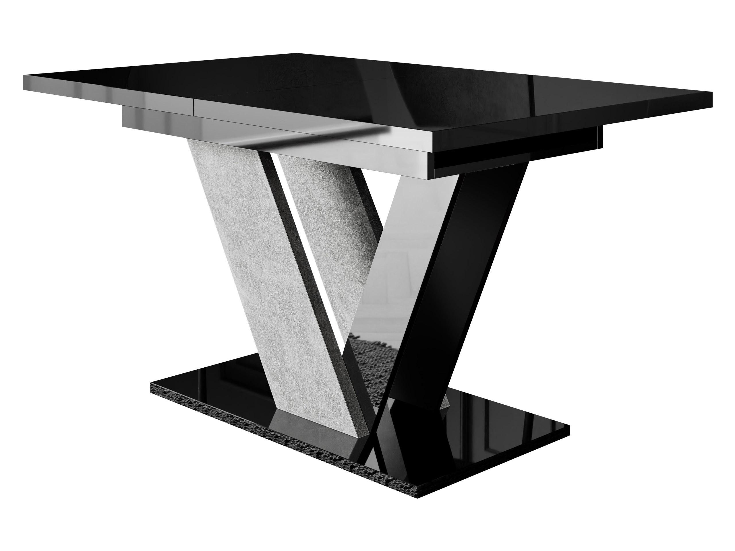 ESSTISCH ausziehbar Dubai - Schwarz Hochglanz, Holzwerkstoff (80/120/76cm) - MIRJAN24