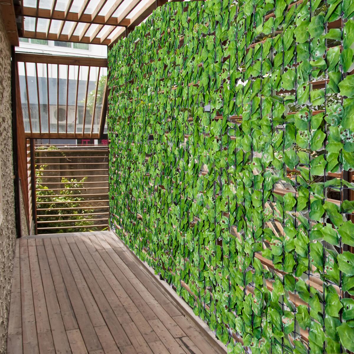 KÜNSTLICHE Hecke Sichtschutzhecke Terrasse Wanddekoration Wanddekoration - Grün, Kunststoff (150/150cm) - Outsunny