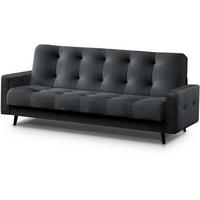 3-SITZER Schlafsofa Nancy Bis dunkelgrau - Dunkelgrau, Holz/Textil (220/89/93cm) - Beautysofa
