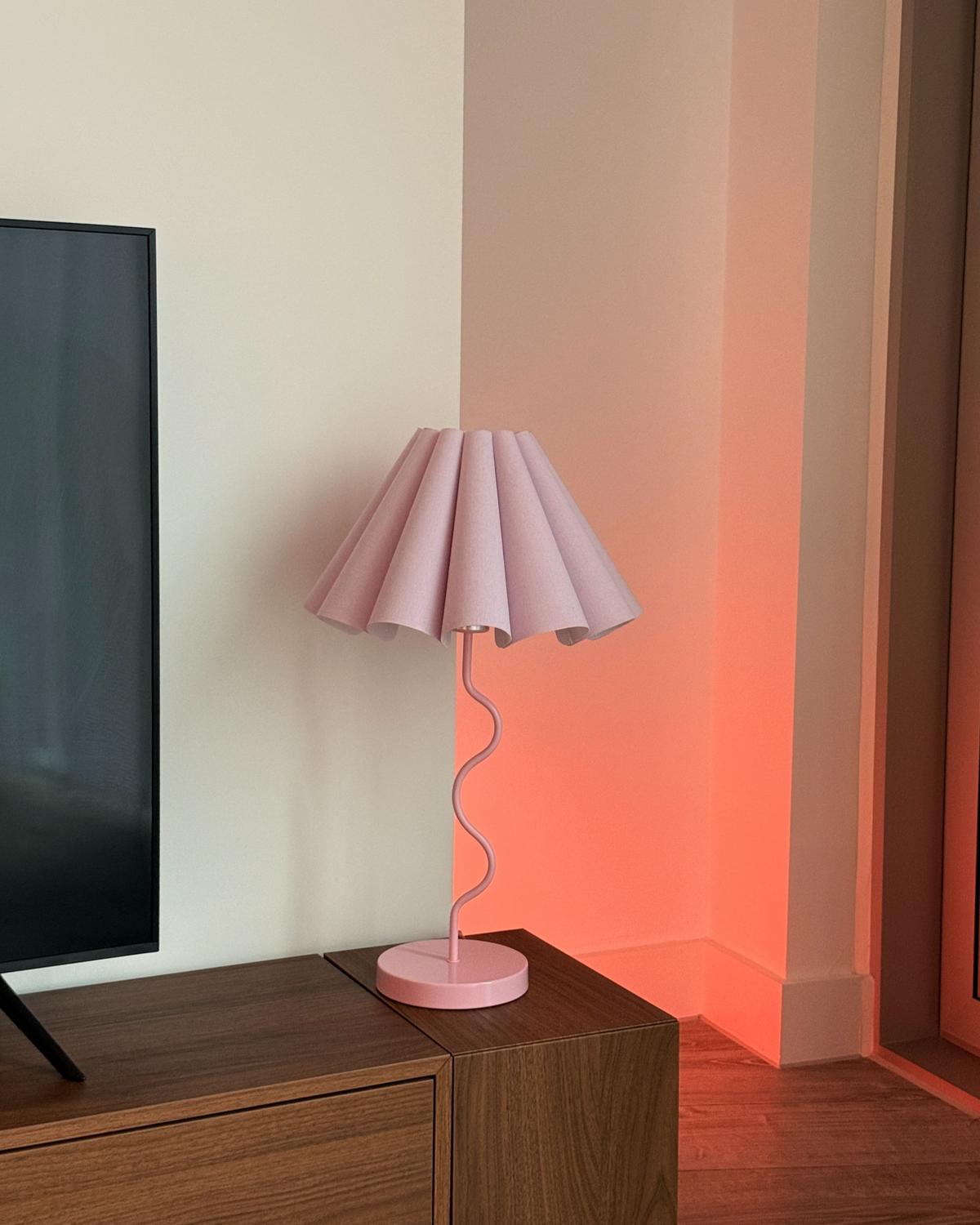 TISCHLAMPE Rosa Masumu - Pink, Metall (25/25/58cm) - Beliani