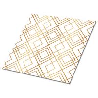 SELBSTKLEBENDE Wandfliesen 9 Stück 30x30 cm - Goldene Linien - Goldfarben, Textil (30/1.6/30cm) - TULUP