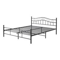 METALLBETT Florenz - Schwarz, Metall (160/200cm) - [en.casa]