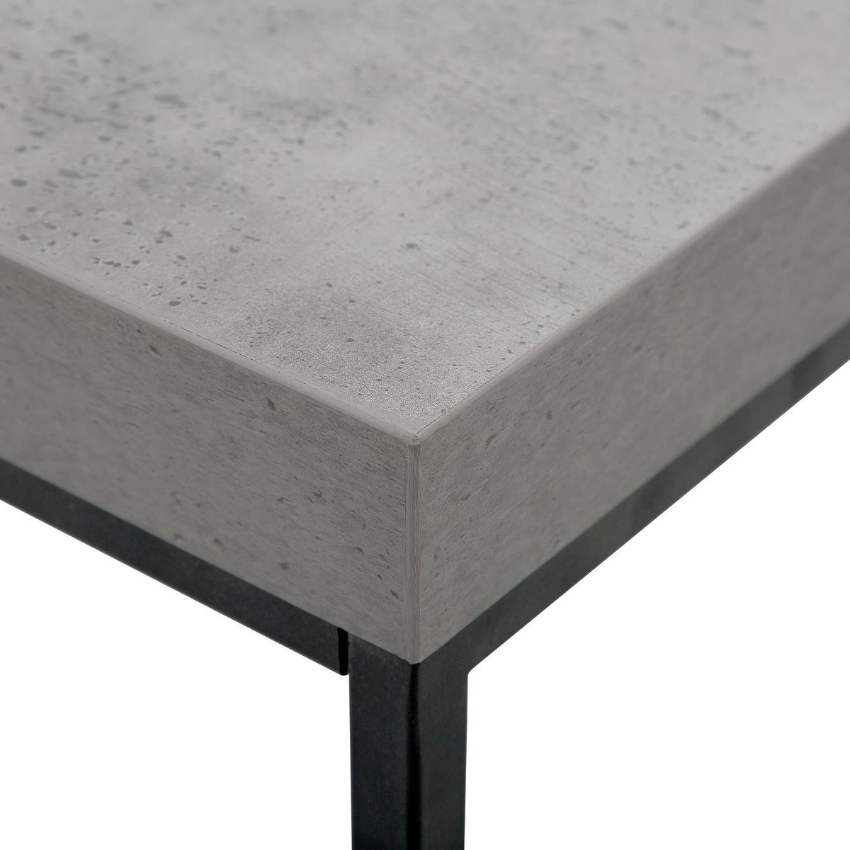 COUCHTISCH Betonoptik/schwarz 100/60/40 cm Delano - Schwarz/Grau, Holzwerkstoff (60/100/40cm) - Beliani