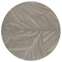WOLLTEPPICH LEVEN, floral, Grau, Ø 160 cm - Grau, Textil (160/160cm) - KADIMA DESIGN