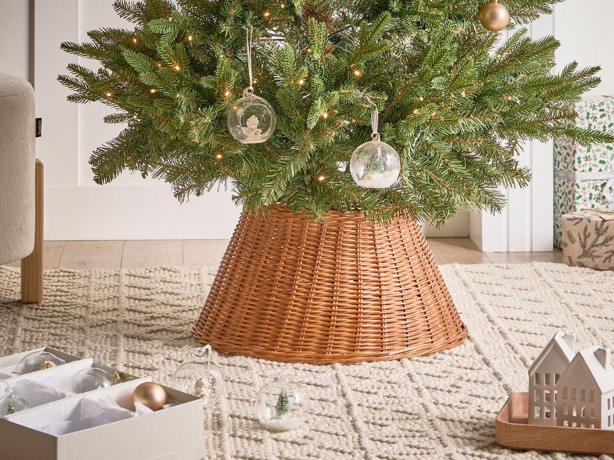 WEIHNACHTSBAUMKRAGEN 24 cm Naturfarben Flocon - Naturfarben, Naturmaterialien (24cm) - Beliani