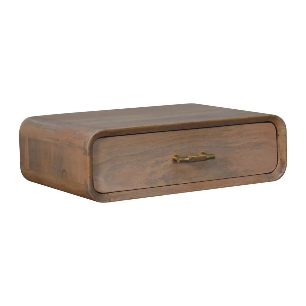 NACHTTISCH in Eichenoptik, 1 Schublade, Karamellbraun - Braun, Holz/Metall (32/15/50cm) - Artisan Furniture