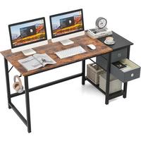 SCHREIBTISCH 75cm Braun - Braun, Holz (60/140/75cm) - COSTWAY