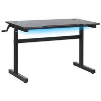 SPIELTISCH schwarz 120/60/72-114 cm Durbin - Schwarz, Holzwerkstoff (60/120/72cm) - Beliani