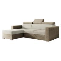 ECKSCHLAFSOFA Pedro 2rLC - Hellbraun/Silberfarben, Holz/Kunststoff (235/170cm) - MIRJAN24