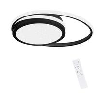 LED-DECKENLEUCHTE Bruno 47/47/7 cm - Schwarz, Metall (47/47/7cm) - Nettlife