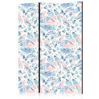 PARAVENT Akustik 3-tlg 135x172 cm Fische im Boho Stil - Multicolor, Holz/Textil (135/172/3cm) - Muralo