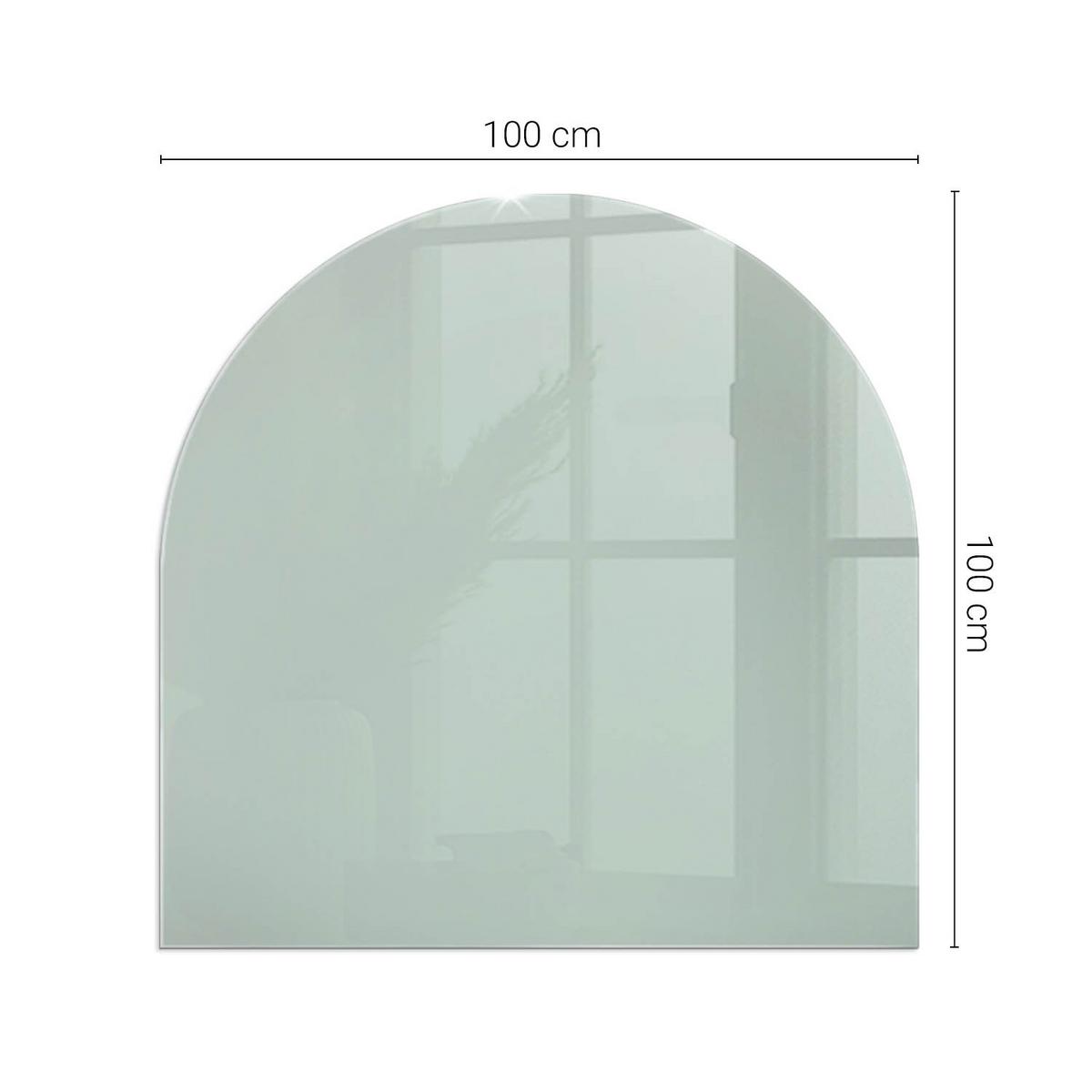 GLASPLATTE für Kamin 100x100 cm - Grün, Glas (100/100/0.4cm) - TULUP