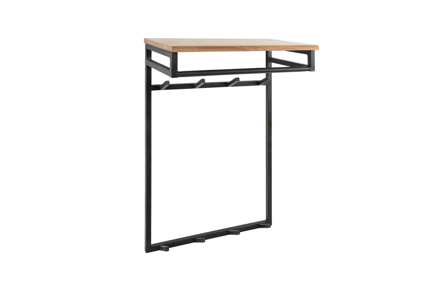 GARDEROBE ELIARA Schwarz Akazie - Schwarz, Metall (55/80/33cm) - KAWOLA