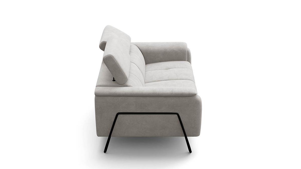 SOFA RODEN 2-Sitzer, creme, Veloursstoff - Creme, Holz/Textil (152/82/103cm) - Wozimo