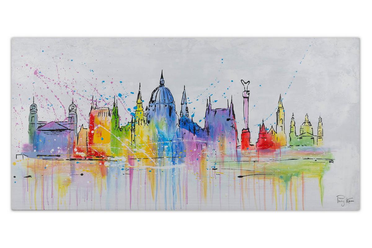 ACRYLBILD HANDGEMALT 120/60 cm - Grau, Holz/Textil (120/60cm) - KUNSTLOFT