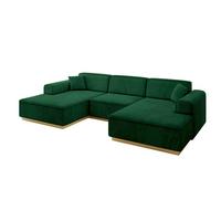 WOHNLANDSCHAFT IREA-U1-v2 - 303x171x83 cm Grün - Grün, Holzwerkstoff/Textil (303/83/171cm) - ALTDECOR