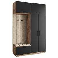 GARDEROBENSCHRANK REMA 150/240/60 cm Modern Eichefarben - Eichefarben/Beige, Holzwerkstoff (150/240/60cm) - MASSENO