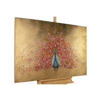 ÖLGEMÄLDE 120/80 cm - Pink/Goldfarben, Holz/Textil (120/80cm) - KUNSTLOFT