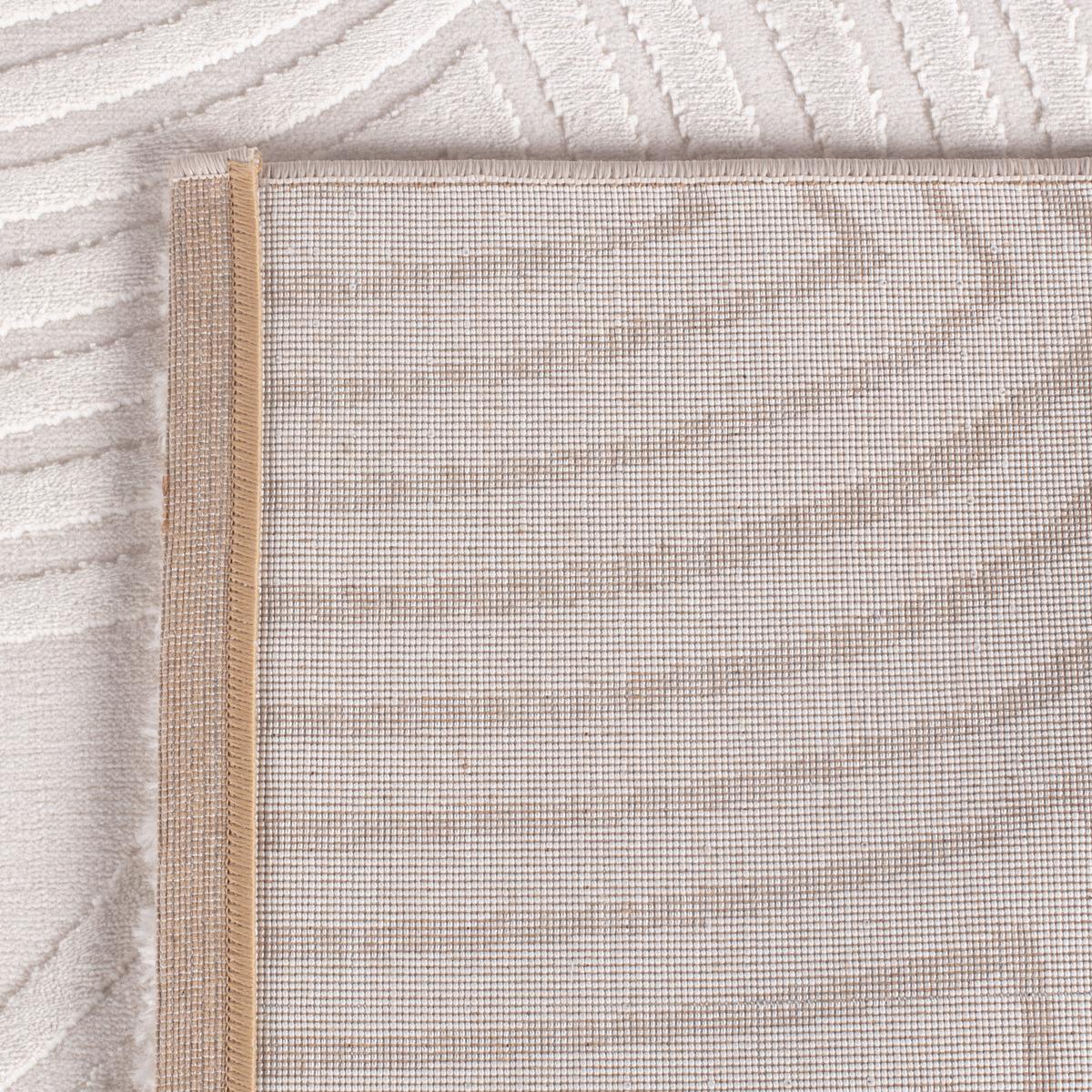 TEPPICH Kurzflor ILLER in Creme, mit 3D-Design, Florhöhe 12 mm, 240 x 340 cm - Beige, Textil (340/240cm) - KADIMA DESIGN