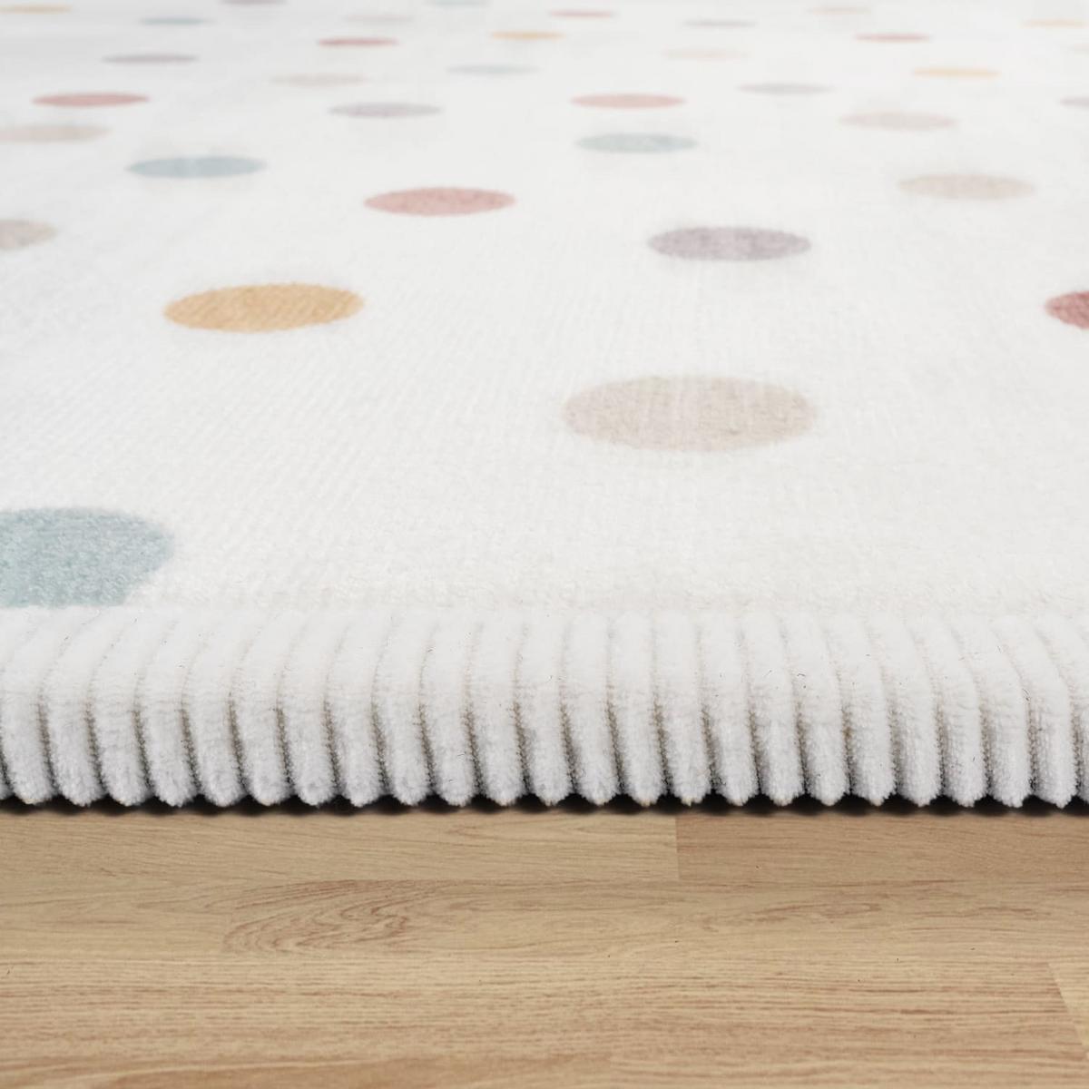 KINDERTEPPICH Waschbar, mit Punkte-Motiv, aus Polyester, Mehrfarbig, 120 x 160 cm - Multicolor, Textil (160/120cm) - KADIMA DESIGN