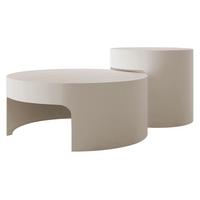 COUCHTISCH-SET Vellaro - Kaschmir/Naturfarben, Holzwerkstoff/Metall (76/76/32cm) - MIRJAN24