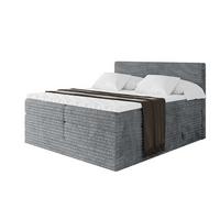 BOXSPRINGBETT mit Matratze H3|H4 und Lattenrost - TOLO KING-v1 120x200 Cord - Dunkelgrau - Dunkelgrau, Holzwerkstoff (120/200cm)