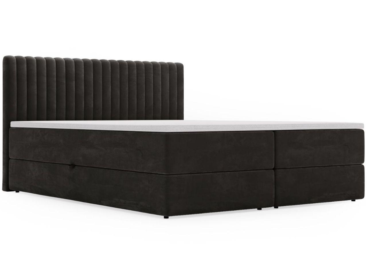 BOXBETT Marbella 200x200 Anthracite - Anthrazit, Holz/Textil (200/200cm) - Graingold