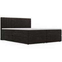 BOXBETT Marbella 200x200 Anthracite - Anthrazit, Holz/Textil (200/200cm) - Graingold