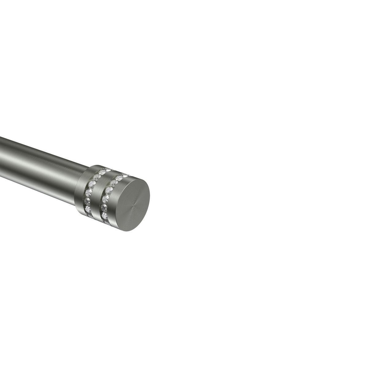 ENDSTÜCKE FÜR GARDINENSTANGEN 20 mm Ø, Estana Edelstahl-Optik, Packung 2 Stück - Edelstahlfarben, Metall (2.6/2.8/2.8cm) - INTERDECO