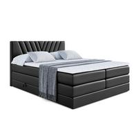 BOXSPRINGBETT ERNINA KING - 120x200 - H3/H4 - Schwarz Hochglanz - Schwarz Hochglanz, Holzwerkstoff (120/200cm) - ALTDECOR