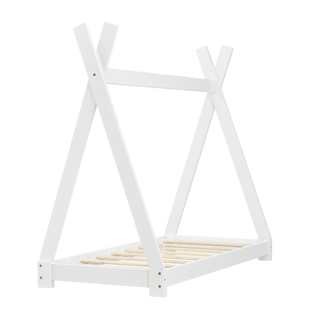 KINDERBETT Onejda - Weiß, Holz (70/140cm) - [en.casa]