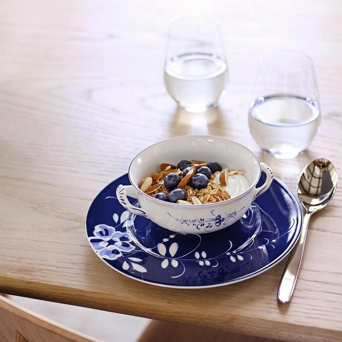 SUPPENTASSE MIT UNTERTASSE Vieux Luxembourg weiß-blau 260 ml - Blau/Weiß, Keramik (260L) - Villeroy & Boch